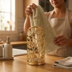 Leila Gül Motifli Havluluk 29x13 cm Eco Gümüş BKZ-LH740G - Görsel 3