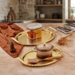 Cooker 2'li Lüx Oval Gold Paslanmaz Çelik Tepsi Seti - Görsel 3