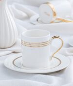 Golden Eye 6 Kişilik Porselen Kahve Fincanı Takımı - 90 ml - Görsel 4