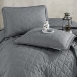 Clasy Tafana V6 Gri Çift Kişilik Kapitoneli Yatak Örtüsü Takımı 260x240 cm - Görsel 4