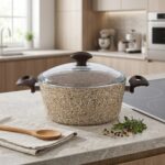 Falez Creamy Granit 22 cm Derin Tencere - Görsel 3