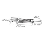 Beşel BA211 Yaylı Ferforje Demir Kapı Sürgüsü 32x210 mm - Görsel 4