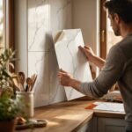 Cebe Home Mermer Desenli Duvar Paneli 70x38 cm Kendinden Yapışkanlı