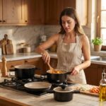 Arow Pro Chef Kristal Kaplama 8 Parça Tencere Seti - Siyah - Görsel 3