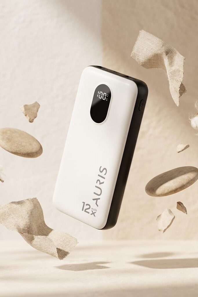 Auris ARS-PB110 12.000 mAh Dijital Ekranlı Taşınabilir Hızlı Şarj Cihazı