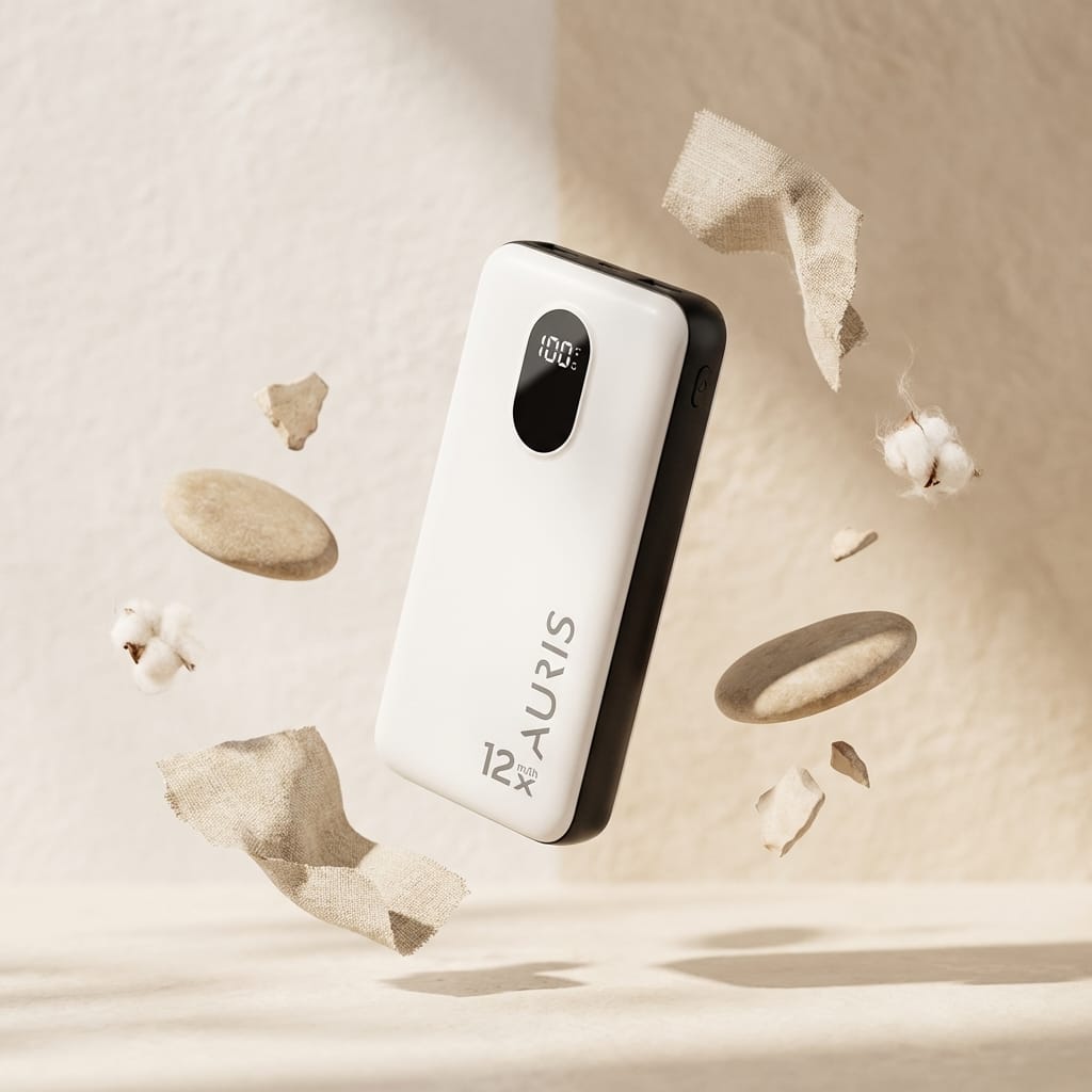 Auris ARS-PB110 12.000 mAh Dijital Ekranlı Taşınabilir Hızlı Şarj Cihazı