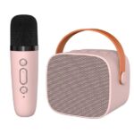 Auris KLN280 RGB Ledli Taşınabilir Karaoke Mikrofonlu Bluetooth Hoparlör - Pembe
