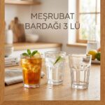 LAV Ara 3'lü Meşrubat Bardağı Seti 200 cc