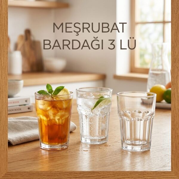 LAV Ara 3'lü Meşrubat Bardağı Seti 200 cc