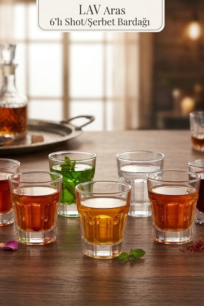 LAV Aras Cam Likör Bardağı 6'lı 45 ml