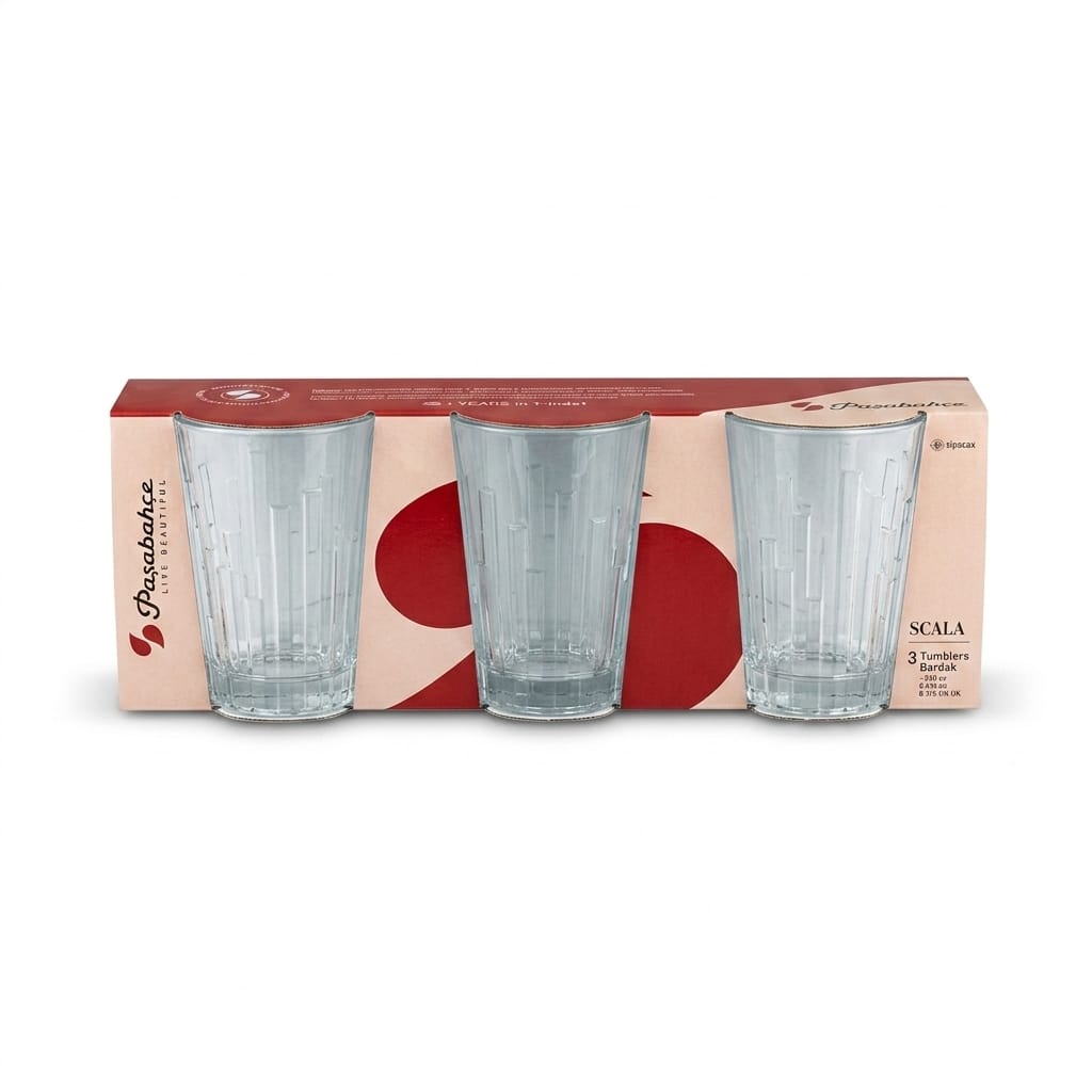 Paşabahçe Scala Su Bardağı 240 cc 3'lü Set