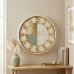 Grand Revello 50 cm Dekoratif Krem Duvar Saati
