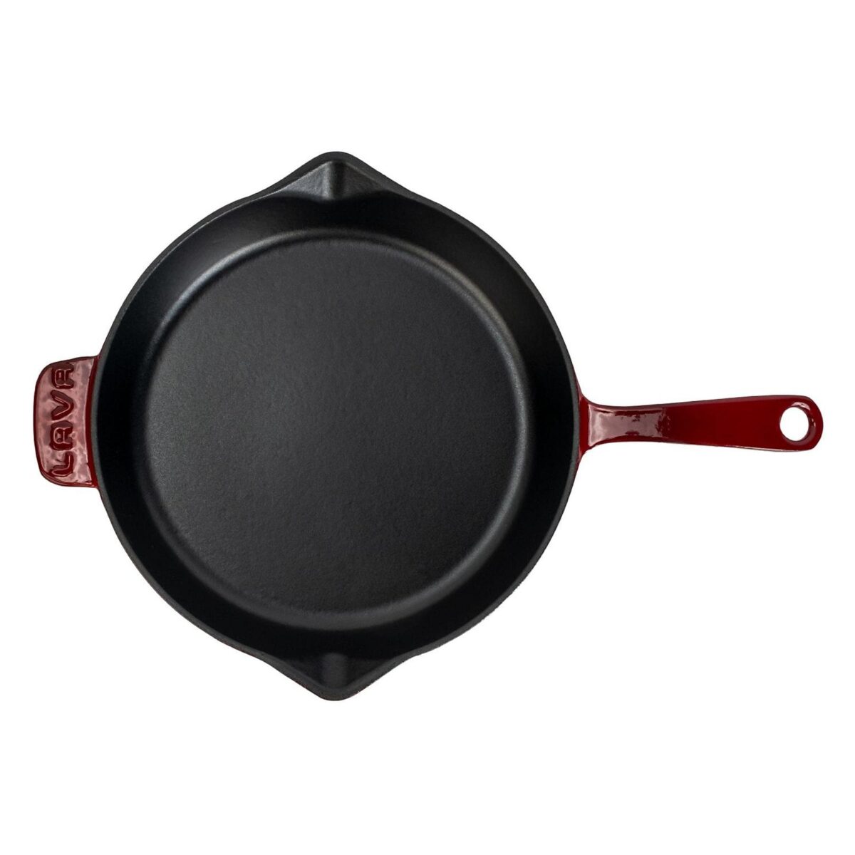 LAVA Yuvarlak Döküm Demir Kızartma Tavası 28 cm Bordo