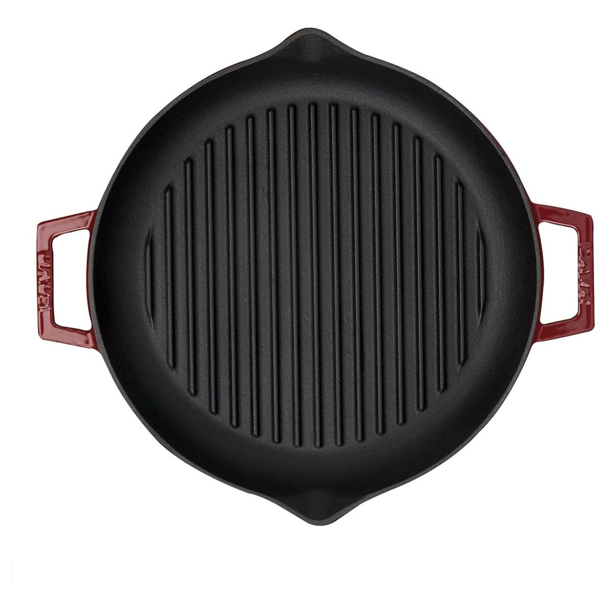 LAVA Yuvarlak Döküm Demir Izgara Tava Bordo 26 cm