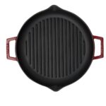 LAVA Yuvarlak Döküm Demir Izgara Tava Bordo 26 cm