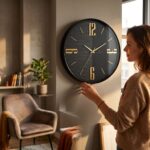 Revello 50 cm Pleksi Siyah Modern Duvar Saati 2024P-2 - Görsel 3