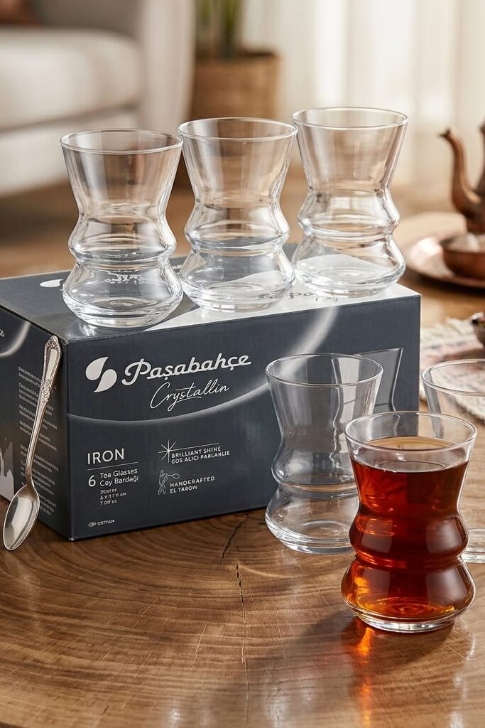 Paşabahçe 22719 Iron Kristal Çay Bardağı 200 cc 6'lı Set