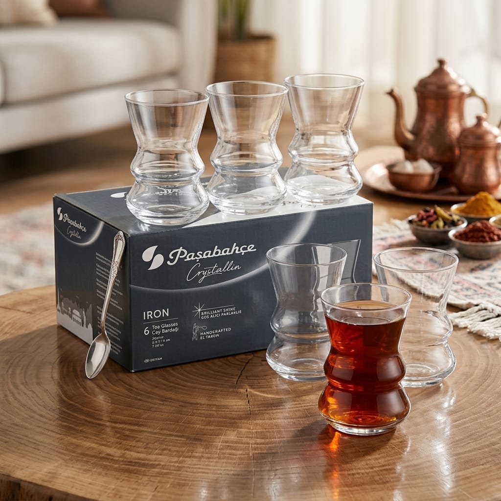 Paşabahçe 22719 Iron Kristal Çay Bardağı 200 cc 6'lı Set