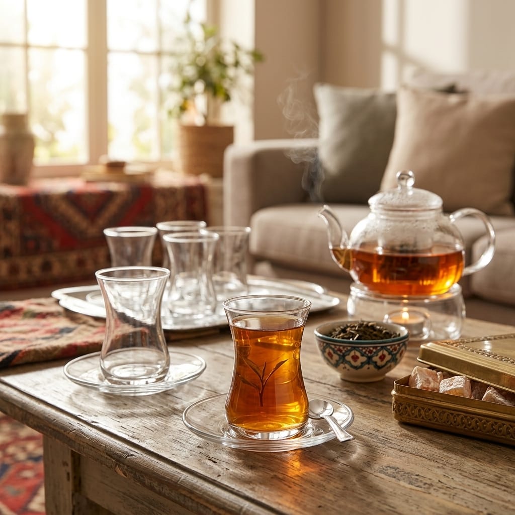 LAV Demet Cam Çay Seti 6 Kişilik 135 ml