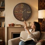 Revello 2024P-5 Dekoratif Pleksi Duvar Saati Kahverengi 50 cm - Görsel 3