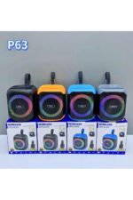 Rose SP-404 Taşınabilir Şarjlı RGB Işıklı Bluetooth Hoparlör Siyah