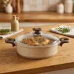 Gülsan Safran Krem Granit Basık Pilav Tenceresi 26 cm - Görsel 3