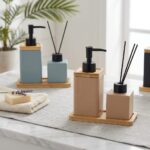 ŞAHANE & DM HOME 3 PARÇA BAMBU DETAYLI PORSELEN SABUNLUK VE KOKU SET SDH-3441 - Görsel 4
