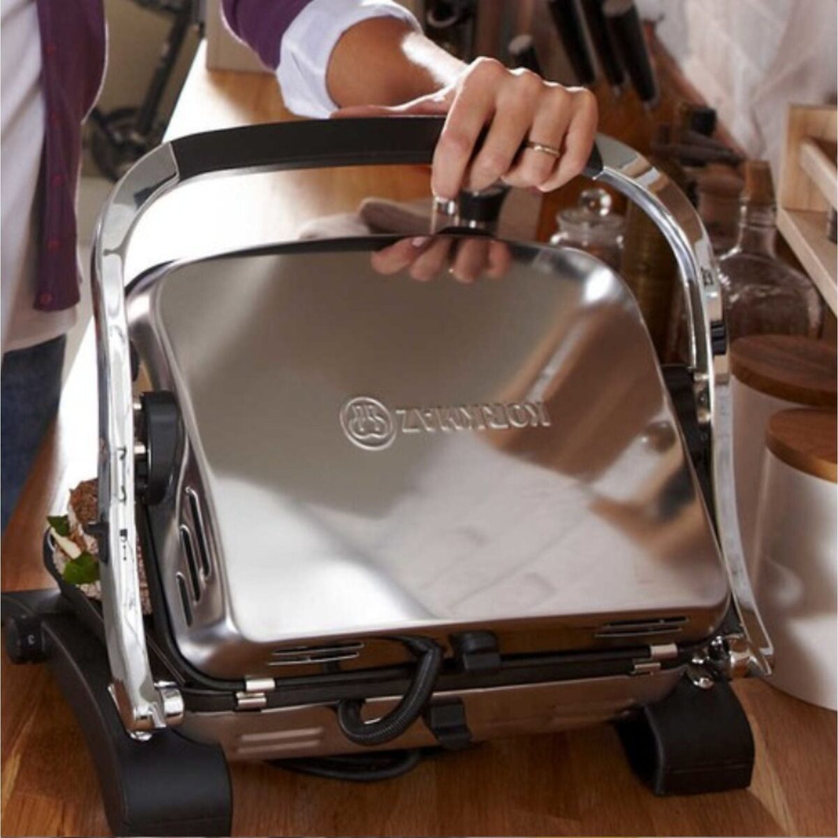 KORKMAZ A328-05 Tostkolik Tost ve Izgara Makinesi Inox/Siyah Granit - Görsel 4