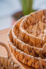 ACAR Wicker 4 Parça Hasır Yuvarlak Ekmek ve Sunum Sepeti Seti - Görsel 4