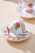 Acar Fienne 6 Kişilik Porselen Kahve Fincan Takımı - 90 ml - Görsel 4