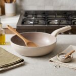 Korkmaz Ornella A3984 24 cm Granit Wok Tava - Vanilya