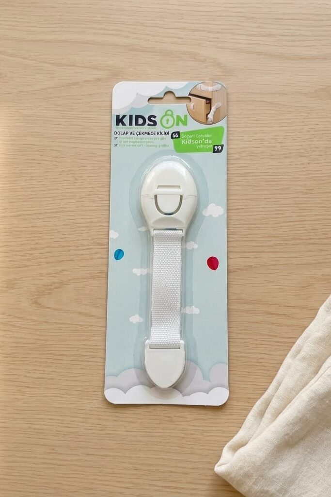 Kidson Çocuk Güvenlik Kilidi Dolap ve Çekmece Emniyet Kilidi Beyaz