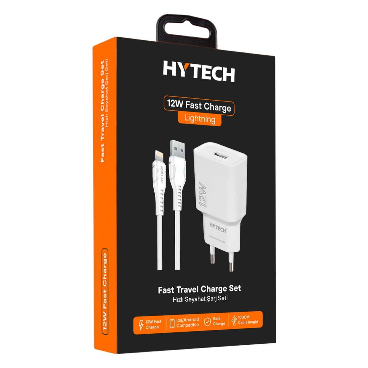 Hytech HY-XT50L 12W USB-A Şarj Adaptörü ve Lightning Kablo Seti