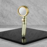 Knitex Gold Detaylı Şeffaf Saplı Ergonomik Duş Başlığı