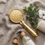 Kinetix Gold Su Tasarruflu Modern Banyo Duş Başlığı Seti