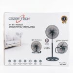 Cezer Tech 18 İnç 46 cm 3'ü 1 Arada Endüstriyel Vantilatör Siyah