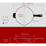 LAVA Yuvarlak Döküm Demir Kızartma Tavası 28 cm Bordo