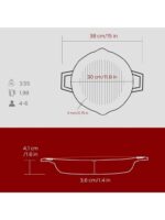 Lava Lv Eco Gt 30 T5 Bordo Yuvarlak Döküm Demir Izgara Tava 30 Cm