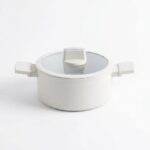 Acar Ultimate Pro Dövme Beyaz Cam Kapaklı Seramik Tencere 24x10,1 cm - Görsel 4