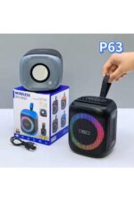 Rose SP-404 Taşınabilir Şarjlı RGB Işıklı Bluetooth Hoparlör Siyah