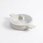 Acar Ultimate Pro Dövme Seramik Basık Tencere 26x6,5 cm Beyaz BFT-05939 - Görsel 4