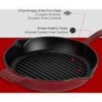 LAVA Döküm Yuvarlak Izgara Tava 28 cm Bordo