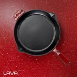 LAVA Yuvarlak Döküm Demir Kızartma Tavası 28 cm Bordo