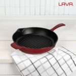 LAVA Döküm Yuvarlak Izgara Tava 28 cm Bordo