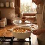 Perotti Danish Cook Bej Seramik Karnıyarık Tenceresi 24 cm - Görsel 8