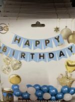 Happy Birthday Varak Yaldızlı Lüx Parti Süsü Banner - Görsel 3