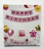 Happy Birthday Varak Yaldızlı Lüx Parti Süsü Banner - Görsel 5