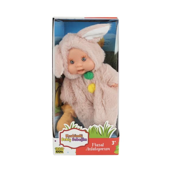 Kostümlü Masal Anlatan Bebek ve Peluş Tavşan Kostümlü Oyuncak