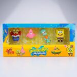 4'lü Karakter Figür Seti, Pikachu ve Sünger Bob Koleksiyon Figürleri - Görsel 3