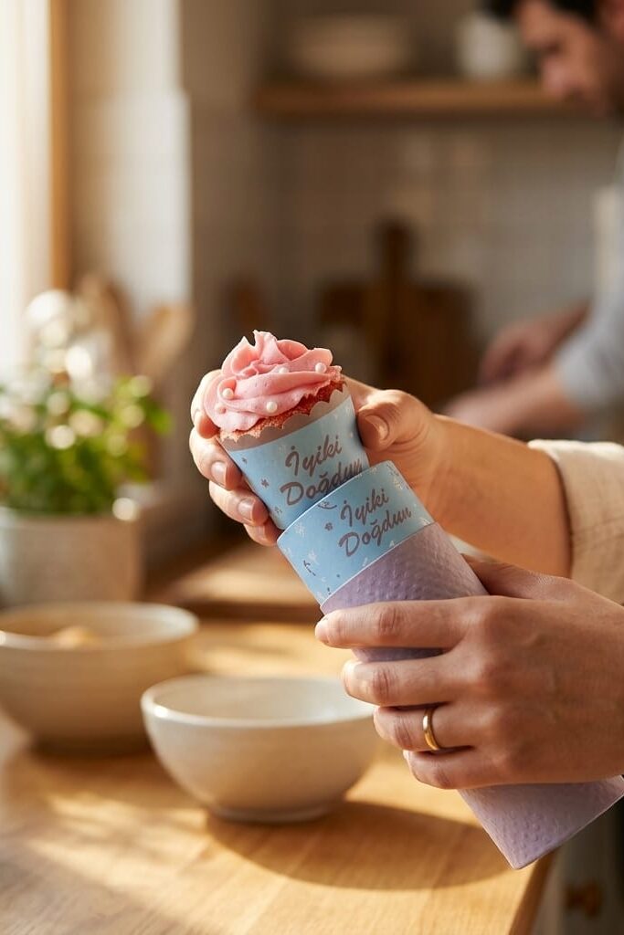 İyiki Doğdun Yazılı Cupcake Muffin Kağıdı 25'li Set